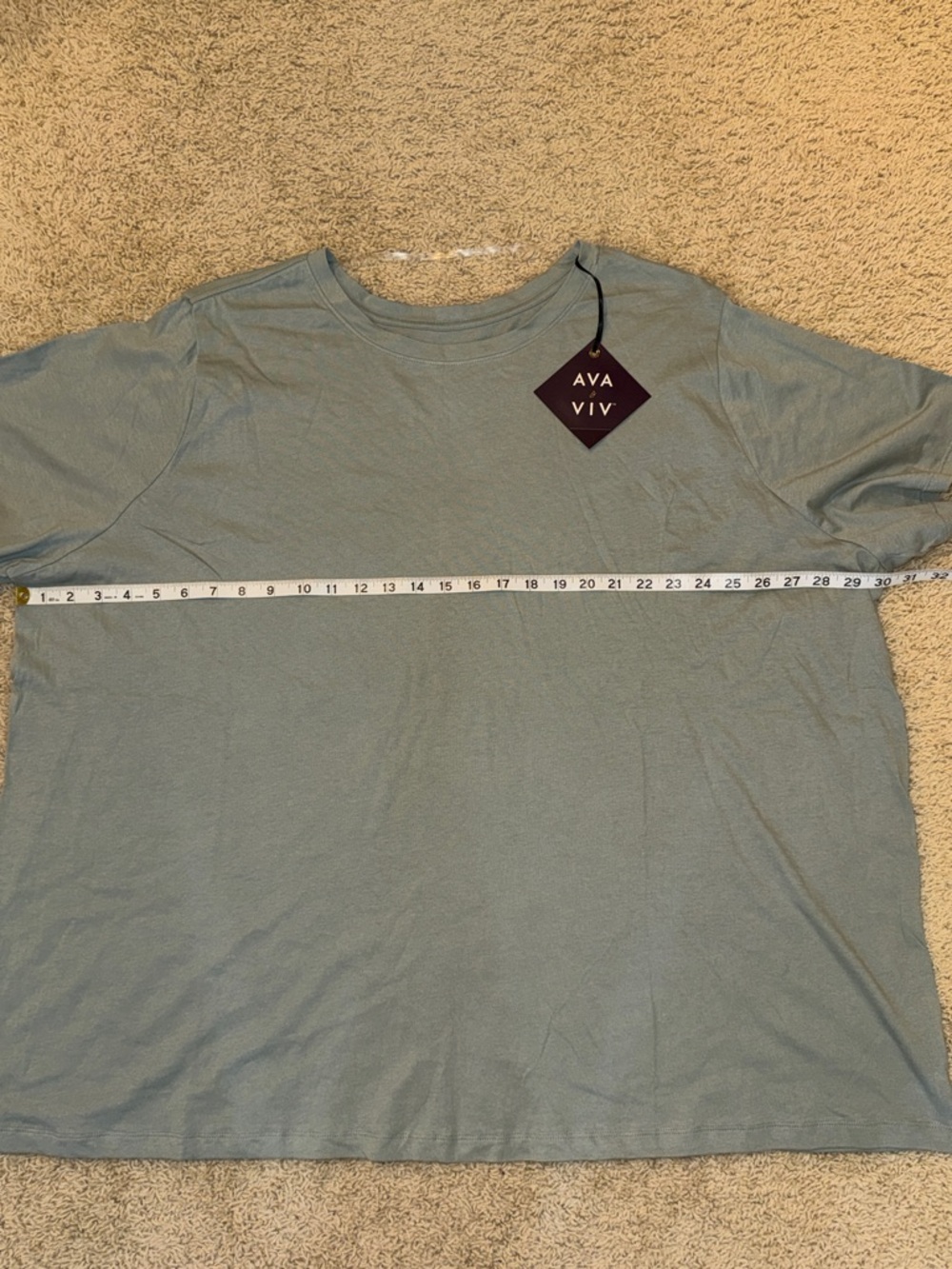 Ava & Viv Women’s White Short Sleeve Crew Tee - Picture 10 of 13